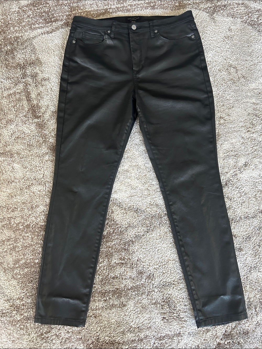 Banana Republic Black Coated Skinny Jeans